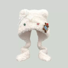 Load image into Gallery viewer, Cute Warm Thick Knitted Hat Bow-knot Little Bear Beanies Hat Coldproof Windproof Ear Protection Cap Women Girls
