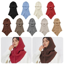 Load image into Gallery viewer, Woolen Winter Balaclava Hat Integrated Design Ear Protection Knitted Hooded Caps Knitted Texture Warmth Element
