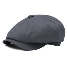 Load image into Gallery viewer, Men's Newsboy Cap Twill Cotton 8 Panel Hat Flat Ivy Cabbie Casual Baker Caps Gatsby Hat Retro Hats Boina Beret for Male
