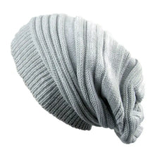 Load image into Gallery viewer, Men and Women Hat Mixed Color Cotton Striped Hip Hop Winter Warm Hat Beanies Knit Long Loose Hat Outdoor Warm Pullover Caps
