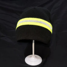 Load image into Gallery viewer, Men Women's Thermal Knit Beanie with Reflective Stripe Winter Warm Hat for Outdoor Sports
