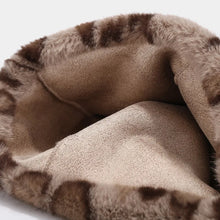 Load image into Gallery viewer, Fashion Autumn Winter Fisherman Hat Cat Ear Basin Hat Warm Leopard Print Mongolian Hat Ear Protection Hat
