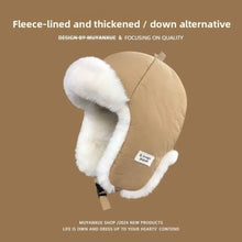 Load image into Gallery viewer, Gifts Thick Women's Winter Lei Feng Hat Ear Protection No Eaves Skiing Bomber Cap Embroidered Warm Down Cotton Hats
