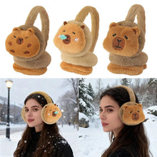 Load image into Gallery viewer, Comfortable Ear Protection Capybara Earmuffs Three-Expression Design Warm Ear Warmers Earmuffs Winter

