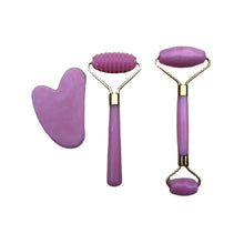 Load image into Gallery viewer, 3pcs Set Resin Roller Massager for Face Body Gua Sha NotJade Stone Face Care Roller Facial Massager Beauty Health Skin Care Tool
