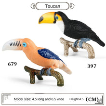 Load image into Gallery viewer, Animal Model Toy Set Flying Bird Bird Eagle Parrot Peacock Flamingo Cake Decorative Ornaments Children's Cognitive Toy
