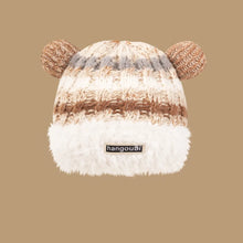 Load image into Gallery viewer, New Style Cartoon Bear Ears Winter Warm Cap Windproof Cold-proof Knitted Hat Ear Protection Retro Warm Hat Outdoor
