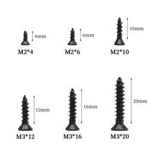 Load image into Gallery viewer, 20/50pcs M2 M3 Small Micro Carbon Steel Cross Phillips Flat Countersunk Pan Head Self Tapping Wood Screw Machine Laptop Screws
