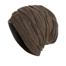 Load image into Gallery viewer, Winter Warm Knitted Woolen Skullies Beanie Hat for Men with Velvet Lining Diamond Pattern
