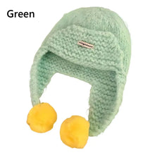 Load image into Gallery viewer, New Polyester Knitted Cap Casual Warm Earmuffs Hat Sweet Windproof Cycling Cap Women Men
