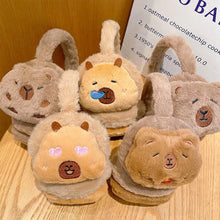 Load image into Gallery viewer, New Capybara Ear Warm Earmuffs Windproof Winter Earflaps Cartoon Soft Ear Cap
