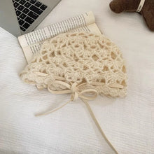 Load image into Gallery viewer, Fashion with Knot Knitted Hat Hollow Design Korean Style Beanie Cap Crochet Hat Autumn
