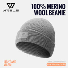 Load image into Gallery viewer, WRELS Unisex 100% Merino Wool Beanie Winter Warm Thermal Lightweight Breathable For Outdoor Daily Wear Soft Sports Fleece Hat
