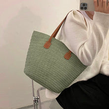 Load image into Gallery viewer, Weave Tote Bag Large Capacity Summer Beach Straw Handbag and Purse Female Bohemian Shoulder Bag for Women Ladies Travel Bag
