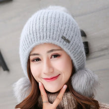 Load image into Gallery viewer, Fashion Thicken Women Winter Hat Ear Protection Cold Windproof Warm Beanie Caps Keep Warm Casual Warm Hat Outdoor
