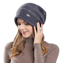 Load image into Gallery viewer, Casual Warm Winter Knitted Hat Soft Thickened Bonnet Short Brim Windproof Beanies Outdoor
