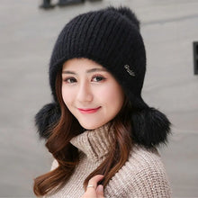 Load image into Gallery viewer, Fashion Thicken Women Winter Hat Ear Protection Cold Windproof Warm Beanie Caps Keep Warm Casual Warm Hat Outdoor
