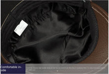 Load image into Gallery viewer, Men Genuine Leather Real Beret Newsboy Hat Baseball Cap Classic Autumn Spring Winter
