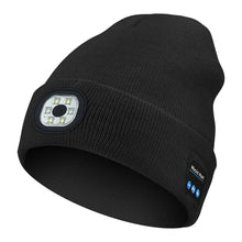 Load image into Gallery viewer, Warm LED Beanie Hat Bluetooth 5.4 Wireless Stereo Headset USB Rechargeable Adjustment 3 Gear Dimming LED Light Warm Music Hat
