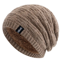 Load image into Gallery viewer, Unisex Fashion Beanie Hat Plush Fur Lined Hats For Men Women Keep Warm Knitted Hat Fashion Solid Ski Sports Winter Cap
