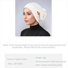 Load image into Gallery viewer, Silky Cotton Tube Hat Solid Color Elastic Modal Chemotherapy Cap Soft Material Small Cap Headscarf Underscarf Islamic Headwear
