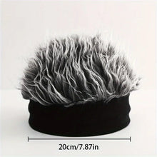 Load image into Gallery viewer, Novelty Faux Hair Wig Cap Durable Knitted Skull Cap Korean Style Breathable Trendy Toupee Hats Parties Cosplay Daily Wear Men 
