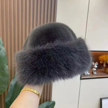 Load image into Gallery viewer, Women's Fluffy Fur Bucket Hat Plush Winter Fisherman Cap Warm Thick Hat for Snowy Days Christmas Gifts
