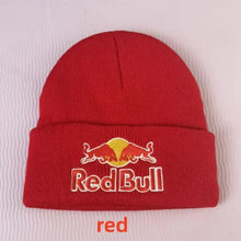 Load image into Gallery viewer, Embroidered Red Bull Knitted hat Beanie Winter Hat Unisex Warm Cap for Men And Women Red Bull Unclimbed Urine Hat
