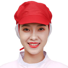 Load image into Gallery viewer, Cook Accessories Breathable Work Wear Hat Dust-proof With Hair Mesh Chef Hat Lightweight Hair Nets Cap Hotel Restaurants
