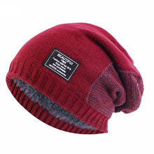 Load image into Gallery viewer, Winter Keepwarm Unisex Dual Color Knitted Velvet Inner Lining Skullcap
