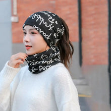 Load image into Gallery viewer, Fashion Soft Scarf Warm Hat Keep Warm Thickened Winter Knitted Hat Fleece Lined Windproof Cover Head Cap for Women
