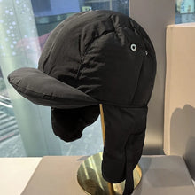Load image into Gallery viewer, Solid Color Padded Bomber Hats Ear Flaps Thermal Padded Windproof Cycling Cap Retro Style Korean Version Fleece-Lined Winter Hat
