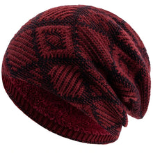 Load image into Gallery viewer, Unisex Fashion Winter Dandy Hats Geometric Figure Style Knitted Hats For Men Women Beanie Cap Outdoor Plush Fur Lining Warm Hat
