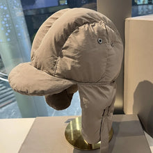 Load image into Gallery viewer, Solid Color Padded Bomber Hats Ear Flaps Thermal Padded Windproof Cycling Cap Retro Style Korean Version Fleece-Lined Winter Hat
