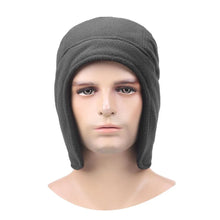 Load image into Gallery viewer, Winter  Fleece Lined Thermal Skull Cap Windproof Cycling Beanie Hat Ear Flap Cap with Ear Warmer Covers Hat for Men Women
