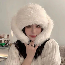 Load image into Gallery viewer, Y2k Fashion Faux Fur Rabbit Ear Hat Ear Protection Rabbit Ear Balaclava Cap Sweet Women's Beanies Ski Activities
