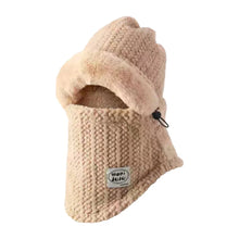 Load image into Gallery viewer, Fashion Beanies Cap Thickened Windproof Winter Hat Scarf Set Keep Warm Neck Warmer Hooded Face Mask Outdoor
