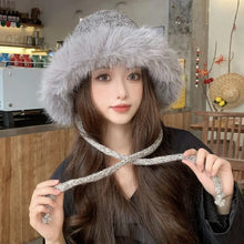 Load image into Gallery viewer, Fashion Cold-proof Faux Fur Beanies Hat Thicken Cold Protection Warm Lei Feng Hat Furry Ear Protection Caps Women Accessories
