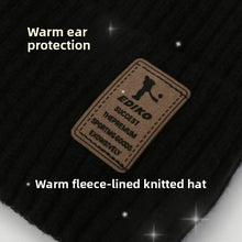 Load image into Gallery viewer, 1pc Winter Warm Beanie Knitted Cap Large Brim,Solid Color, Versatile Unisex Style,Plush Lining for Winter,Suitable for Adults
