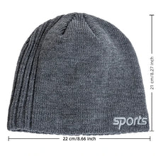 Load image into Gallery viewer, New Unisex Sports Jacquard Winter Hats Fashion Knitted Hats For Men Women Beanie Cap Outdoor Plush Fur Lined Warm Sports Hats
