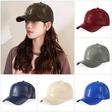 Load image into Gallery viewer, Casual Outdoor Sports Leather Baseball Caps Adjustable Hip Hop Warm Caps Autumn Winter Thermal Hats for Men Women
