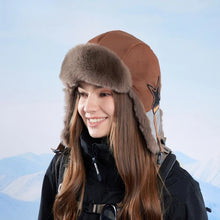 Load image into Gallery viewer, 1pc Winter Warm Trapper Pilot Caps for Men,Hunting Warm Ear Flap Russian Winter Ski Cold Weather Bomber Hats,suitable for Skiing
