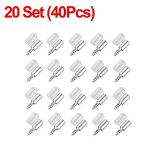 Load image into Gallery viewer, 100/10PCS Self Tapping Screw Layer Plate Holder Wardrobe Septum Brackets Fixed Screw Shelf Support Pegs with Non-Slip Sleeve
