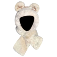 Load image into Gallery viewer, Fashion Winter Balaclava Hat Windproof Thickened Beanies Cap Bowknot Keep Warm Integrated Scarf Hat Set Outdoor
