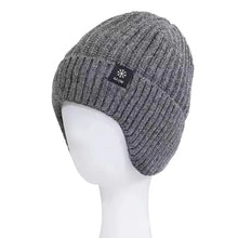 Load image into Gallery viewer, Winter Knitted Warm Ear Protection One Piece Hat for Elderly Men Snowflake Plush Thickened Breathable Warm Ski Hat Accessories
