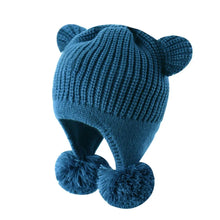 Load image into Gallery viewer, Cute Soft Winter Hat Fleece Lined Warm Fabric Toddler Beanie 2 Cute Ears Warm Fleece Hat Winter Season
