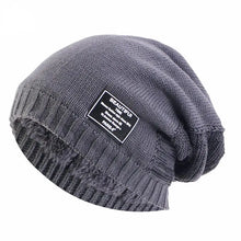 Load image into Gallery viewer, Winter Keepwarm Unisex Dual Color Knitted Velvet Inner Lining Skullcap
