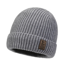 Load image into Gallery viewer, 1pc Winter Warm Beanie Knitted Cap Large Brim,Solid Color, Versatile Unisex Style,Plush Lining for Winter,Suitable for Adults
