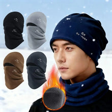 Load image into Gallery viewer, Windproof Polar Fleece Balaclava Hat Thickened Keep Warm Beanies Cap Neck Warmer Winter Hat Scarf Set Outdoor Cycling Skiing
