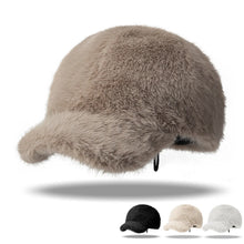 Load image into Gallery viewer, 1pc Women's Warm Plush Baseball Cap for Winter, Soft &amp; Comfortable, Suitable for Outdoor Activities, An Ideal Gift Choice
